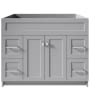 Ariel Hamlet 42" Single Free Standing Vanity Cabinet Only - Less Vanity Top Grey