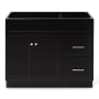 Ariel Hamlet 42" Single Free Standing Vanity Cabinet Only - Less Vanity Top Black
