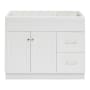 Ariel Hamlet 42" Single Free Standing Vanity Cabinet Only - Less Vanity Top White
