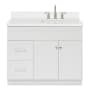 Ariel Hamlet 43" Free Standing Single Basin Vanity Set with Cabinet and Quartz Vanity Top White / Pure White Top