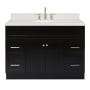 Ariel Hamlet 48" Free Standing Single Basin Vanity Set with Cabinet, Quartz Vanity Top, and Oval Bathroom Sink Black