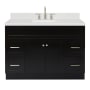 Ariel Hamlet 48" Free Standing Single Basin Vanity Set with Cabinet, Quartz Vanity Top, and Rectangular Bathroom Sink Black