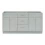 Ariel Hamlet 66" Double Free Standing Vanity Cabinet Only - Less Vanity Top Grey
