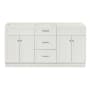 Ariel Hamlet 66" Double Free Standing Vanity Cabinet Only - Less Vanity Top White