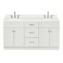 Ariel Hamlet 67" Free Standing Double Basin Vanity Set with Cabinet and Quartz Vanity Top White
