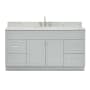Ariel Hamlet 67" Free Standing Single Basin Vanity Set with Cabinet and Marble Vanity Top Grey