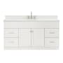 Ariel Hamlet 66" Free Standing Single Basin Vanity Set with Cabinet and Quartz Vanity Top White