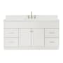 Ariel Hamlet 66" Free Standing Single Basin Vanity Set with Cabinet and Quartz Vanity Top White
