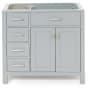 Ariel Bristol 36" Single Free Standing Right Offset Vanity Cabinet Only - Less Vanity Top Grey