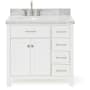 Ariel Bristol 36" Thick Carrara Marble Vanity Top White