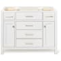 Ariel Bristol 42" Single Free Standing Vanity Cabinet Only - Less Vanity Top White