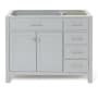 Ariel Bristol 42" Single Free Standing Left Offset Vanity Cabinet Only - Less Vanity Top Grey