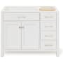 Ariel Bristol 42" Single Free Standing Left Offset Vanity Cabinet Only - Less Vanity Top White