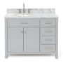 Ariel Bristol 42" Thick Carrara Marble Vanity Top Grey