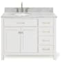 Ariel Bristol 42" Thick Carrara Marble Vanity Top White