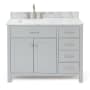 Ariel Bristol 42" Thick Carrara Marble Vanity Top Grey