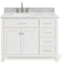 Ariel Bristol 42" Thick Carrara Marble Vanity Top White