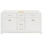 Ariel Bristol 60" Double Free Standing Vanity Cabinet Only - Less Vanity Top White