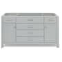 Ariel Bristol 60" Single Free Standing Vanity Cabinet Only - Less Vanity Top Grey
