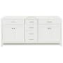 Ariel Bristol 72" Double Free Standing Vanity Cabinet Only - Less Vanity Top White