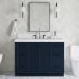 Ariel Kelly 48-1/4" Free Standing Single Basin Vanity Set with Cabinet and Quartz Vanity Top Midnight Blue