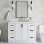 Ariel Kelly 48-1/4" Free Standing Single Basin Vanity Set with Cabinet and Quartz Vanity Top White