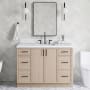 Ariel Kelly 48-1/4" Free Standing Single Basin Vanity Set with Cabinet and Quartz Vanity Top White Oak