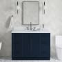 Ariel Kelly 49" Free Standing Single Basin Vanity Set with Cabinet and Quartz Vanity Top Midnight Blue