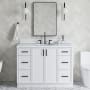 Ariel Kelly 49" Free Standing Single Basin Vanity Set with Cabinet and Quartz Vanity Top White