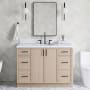 Ariel Kelly 49" Free Standing Single Basin Vanity Set with Cabinet and Quartz Vanity Top White Oak