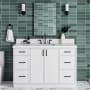Ariel Kelly 54-1/4" Free Standing Single Basin Vanity Set with Cabinet and Quartz Vanity Top White