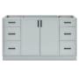 Ariel Kelly 60" Double Free Standing Vanity Cabinet Only - Less Vanity Top Grey