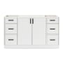 Ariel Kelly 60" Double Free Standing Vanity Cabinet Only - Less Vanity Top White