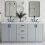 Ariel Kelly 73" Free Standing Double Basin Vanity Set with Cabinet and Quartz Vanity Top Grey