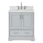 Ariel Stafford 30" Free Standing Single Basin Vanity Set with Cabinet and Marble Vanity Top Grey