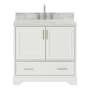 Ariel Stafford 36" Free Standing Single Basin Vanity Set with Cabinet and Marble Vanity Top White