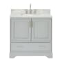 Ariel Stafford 37" Free Standing Single Basin Vanity Set with Cabinet and Marble Vanity Top Grey