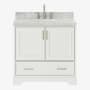 Ariel Stafford 36" Free Standing Single Basin Vanity Set with Cabinet and Marble Vanity Top White