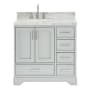 Ariel Stafford 36" Free Standing Single Basin Vanity Set with Cabinet and Marble Vanity Top Grey