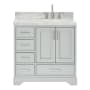 Ariel Stafford 36" Free Standing Single Basin Vanity Set with Cabinet and Marble Vanity Top Grey