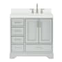 Ariel Stafford 37" Free Standing Single Basin Vanity Set with Cabinet and Quartz Vanity Top Grey