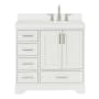Ariel Stafford 37" Free Standing Single Basin Vanity Set with Cabinet and Quartz Vanity Top White
