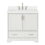 Ariel Stafford 36" Free Standing Single Basin Vanity Set with Cabinet and Quartz Vanity Top White