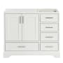 Ariel Stafford 43" Single Free Standing Vanity Cabinet Only - Less Vanity Top White