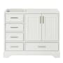 Ariel Stafford 43" Single Free Standing Vanity Cabinet Only - Less Vanity Top White