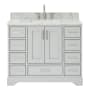 Ariel Stafford 43" Free Standing Single Basin Vanity Set with Cabinet and Marble Vanity Top Grey