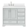 Ariel Stafford 42" Free Standing Single Basin Vanity Set with Cabinet and Quartz Vanity Top Grey