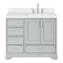Ariel Stafford 43" Free Standing Single Basin Vanity Set with Cabinet and Quartz Vanity Top Grey