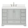 Ariel Stafford 49" Free Standing Single Basin Vanity Set with Cabinet and Quartz Vanity Top Grey