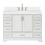 Ariel Stafford 49" Free Standing Single Basin Vanity Set with Cabinet and Quartz Vanity Top White
